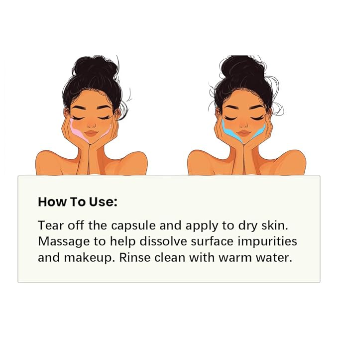 Cistto Natural Cleansing Oil Lightweight Balancing Makeup Remover with Jojoba & Rose Oil, Non-Comedogenic, Travel-Friendly 2ml x 40 Capsules for Oily Skin