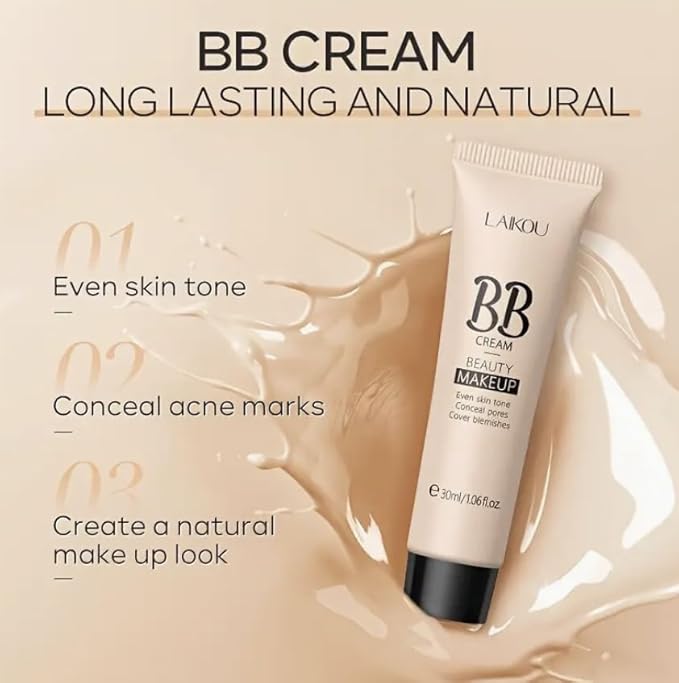 Ultimate Coverage Waterproof Cream, 30ml, Long-Lasting, Oil-Control, Pore-Hiding Makeup, Flawless, Even-Toned Skin, Natural, Ivory, and Tan Shades