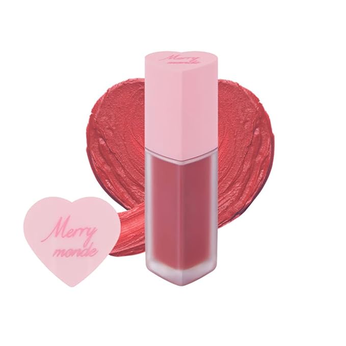 Cherry Heart Mega Tint – High-Pigment, Smudge-Proof Korean Lip Tint for All-Day Wear (03 Winter Pink, 1 Count)