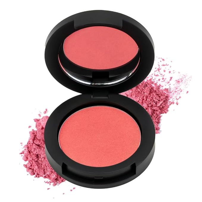 Moodstruck Pressed Blusher | 0.15 oz | Sisterly Pink Shimmer | Lightweight & Blendable Blush for Cheeks | With Antioxidant Ingredients | Radiant Finish