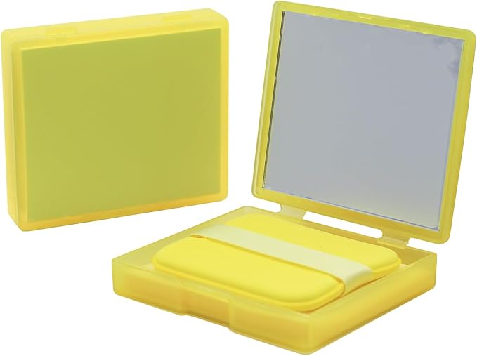 200 Oil Blotting Sheets With Mirror & Puff - Portable Oil Control Film for Face, Not Destroy Base Makeup - Oil Absorbing Sheets for Women & Men On The Go (Chamomile, 200)