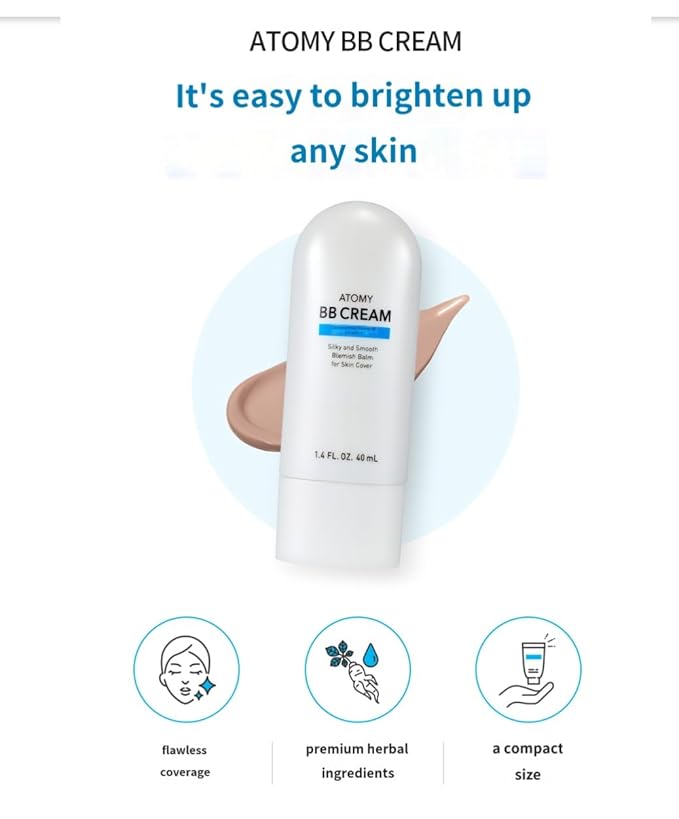 A.t.o.m.y BB Cream SPF 30 PA++ – Radiant Coverage with Hydrating & Anti-Aging Benefits | Lightweight Korean Beauty Balm (1.35 fl oz) x 2pcs