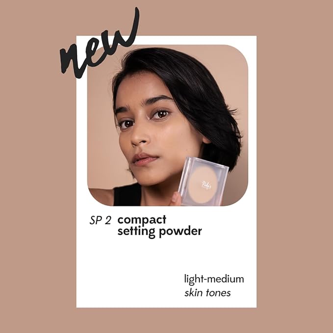 RUBY'S ORGANICS Compact Setting Powder Matte Complexion with SPF for Women, Absorbs Oil, Conceals & Gives Radiant Skin, Improves Skin Texture, Cruelty Free, Vegan & Paraben Free - Shade SP2, 9g