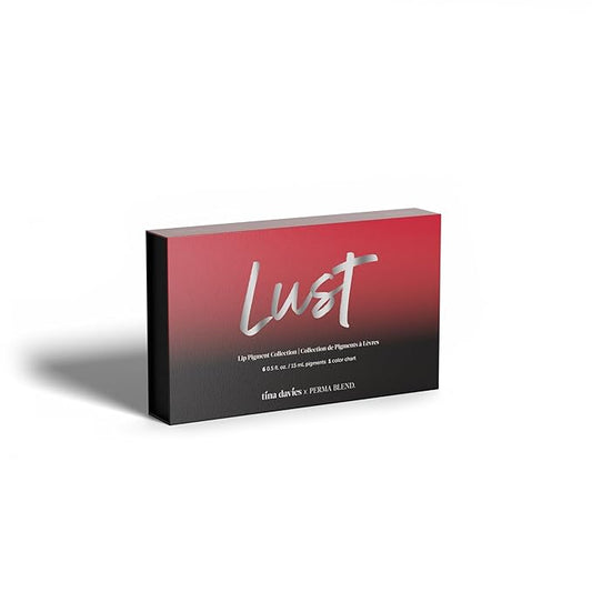 Tina Davies Lust Lip Pigment Collection - Permanent Lip Makeup - Colors Heal True To Tone - Includes Color Chart - 6 x 1/2oz/15ml Bottles