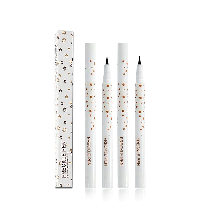 2 Colors Freckle Pen Waterproof Long-lasting Quick Dry Small Spot Natural Lifelike Freckle Makeup Pen (Light Brown)