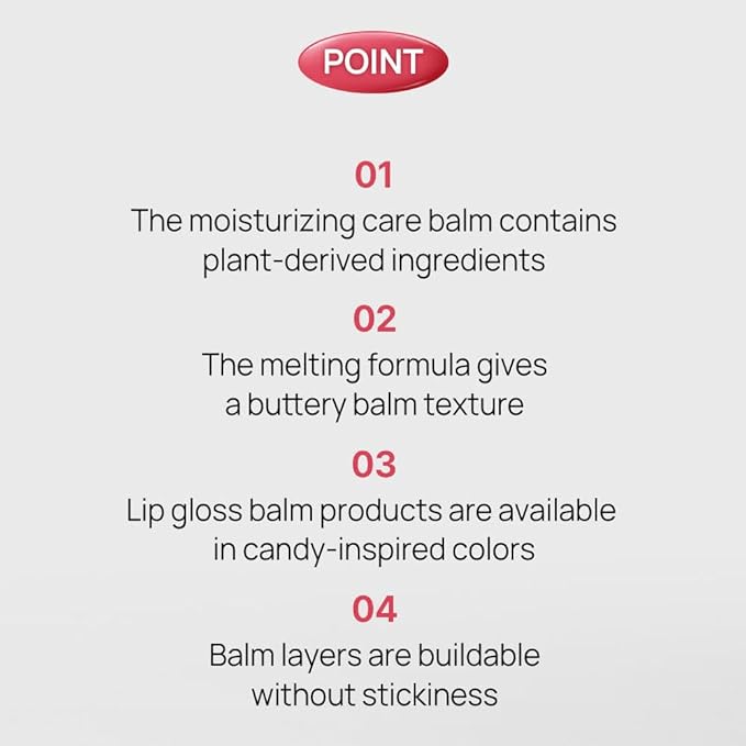 YNM Candy Gloss Balm (04 PEONY BERRY, 3g) (+9 colors) K-beauty, Tinted, Color Lipstick Balm, Glossy, Moisture, korean, Jello lips, Non-Sticky and Long-lasting