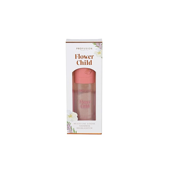 Profusion Cosmetics Petal Perfect Face and Body Highlighter, Non Sticky Buildable Luminizer with Sponge Applicator for Vibrant Glowing Skin (Flower Child (Bronze Gold), 1)