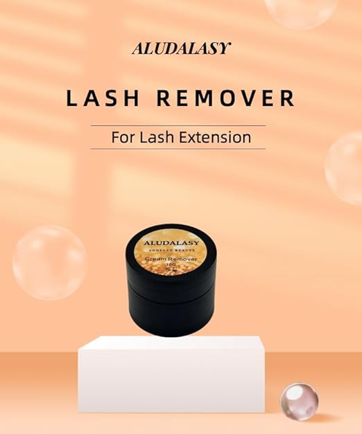 Cream Eyelash Extension Remover 10g Low Irritation for Sensitive Skin, Eyelash Glue Remover Removal Fast Dissolution Lash Tech Supplies for Professional and Salon Use Only (Peach)