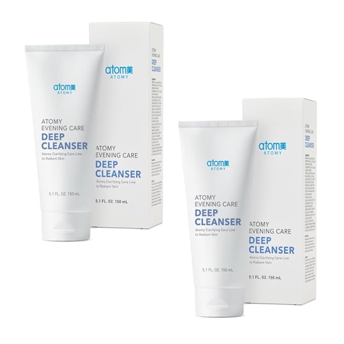 A.t.o.m.y Evening Care Deep Cleanser - 5.1oz(150ml) x 2 pack, Facial Foam, Face Wash
