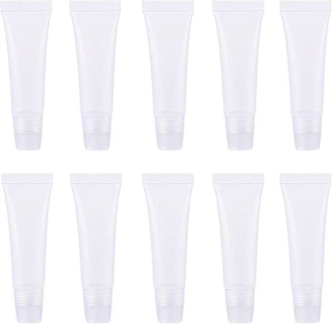 8ml Mini Clear Empty Lip Gloss Balm Container Soft Tubes Makeup Box (100 Pcs)