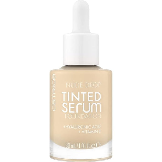 Catrice | Nude Drop Tinted Serum Foundation | Lightweight, Hydrating, Buildable Coverage | Enriched with Hyaluronic Acid & Vitamin E | Vegan & Cruelty Free (001N)