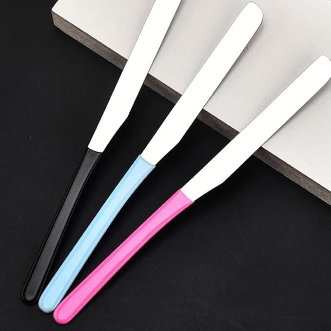 5PCS Stainless Steel Makeup Spatula, Makeup Mixing Rods, Foundation Liquid Foundation Mixer, Cosmetic Mixing Tool for Foundation Eye Shadow Cream, Stainless Steel Toning Sticks