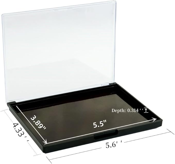 Medium Size Empty Magnetic Makeup Eyeshadow Palette with Clear Top- Organize, Depot DIY Your Own Palette 5.6‘x 4.33''