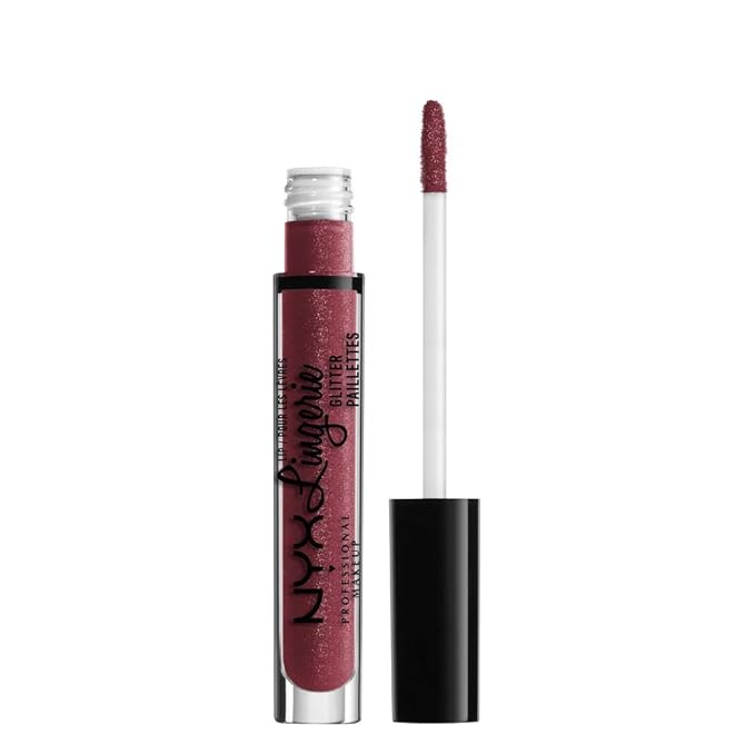 NYX PROFESSIONAL MAKEUP Lip Lingerie Glitter - Euro Trash Dark Pink-Brown