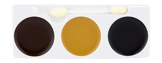 Mehron Makeup Tri-Color Character Makeup Palette | Halloween, Special Effects and Theater Cream FX Palette | Face Paint .7 oz (20 g) (BRUISE)