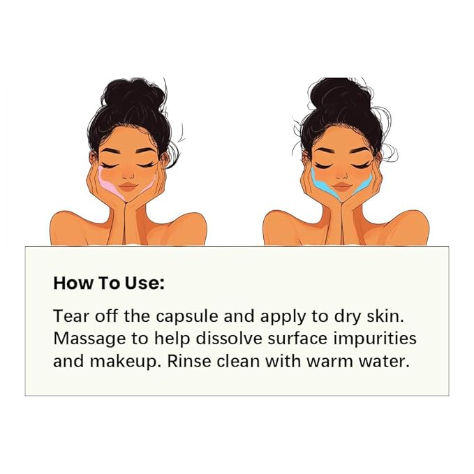 Cistto Natural Cleansing Oil – Waterproof Makeup Remover Oil, Nourishing and Gentle for Sensitive Skin and All Skin Types, Travel-Friendly, 2ml x 20 Capsules