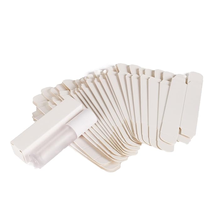 COSIDEA 50 PCS Empty Matte Pink Lip Gloss Boxes W22 xW22 xH92mm /0.87 * 0.87 * 3.62 inch, Cosmetic Perfume/Mascara Box Packaging for Small Business Wholesale, small Kraft Paper Box