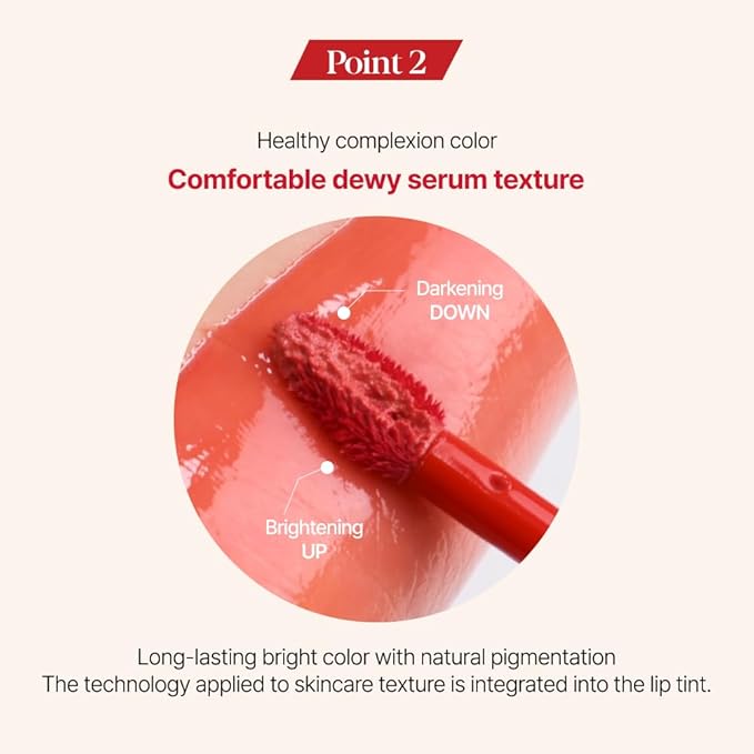 Espoir Couture Lip Tint Dewy Glowy #3 Young & Peach 0.19oz | Glowy Lip Plumper | Long-Lasting Vibrant Color | Tinted Lip Moisturizer | Non-Sticky Waterproof Smudgeproof Lip Stain | Korean Lip Makeup