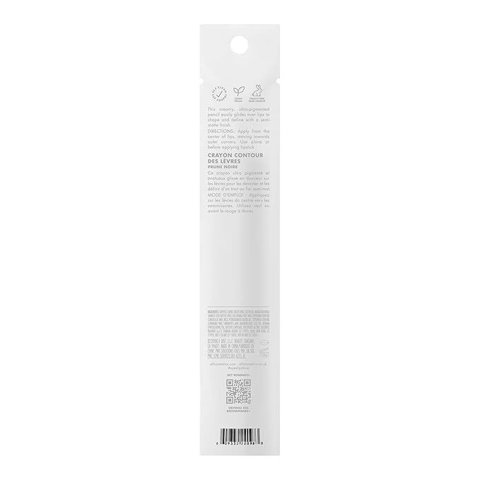 e.l.f. Cream Glide Lip Liner, Highly-Pigmented Pencil For Shaping & Sculpting Lips, Semi-Matte Finish, Vegan & Cruelty-Free, Plum & Get It