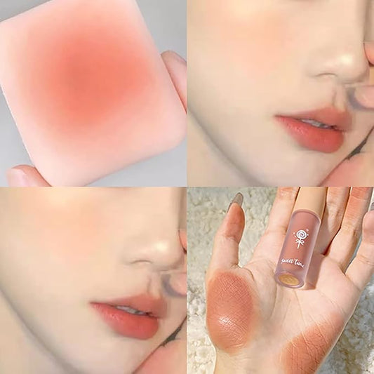 Cream Liquid Blush, Velvet Mousse Texture Matte Liquid Blush Makeup, Long Lasting Waterproof, Used for Cheeks to Enhance Complexion Create Natural-Looking Makeup (Rose Tea)