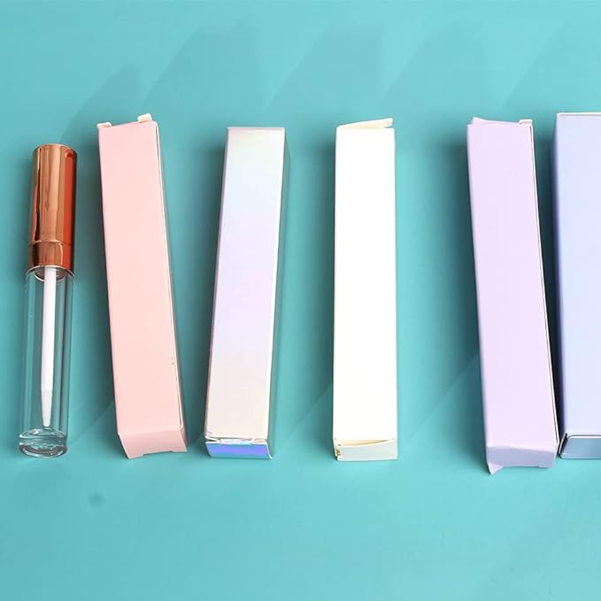 COSIDEA 50 PCS Empty White Lip Gloss Boxes W21 xW21 xH121mm / 0.83*0.83*4.76 inch, Cosmetic Perfume / Mascara Box Packaging for Small Business Wholesale, small Kraft Paper Box Luxury Holder Wrapping