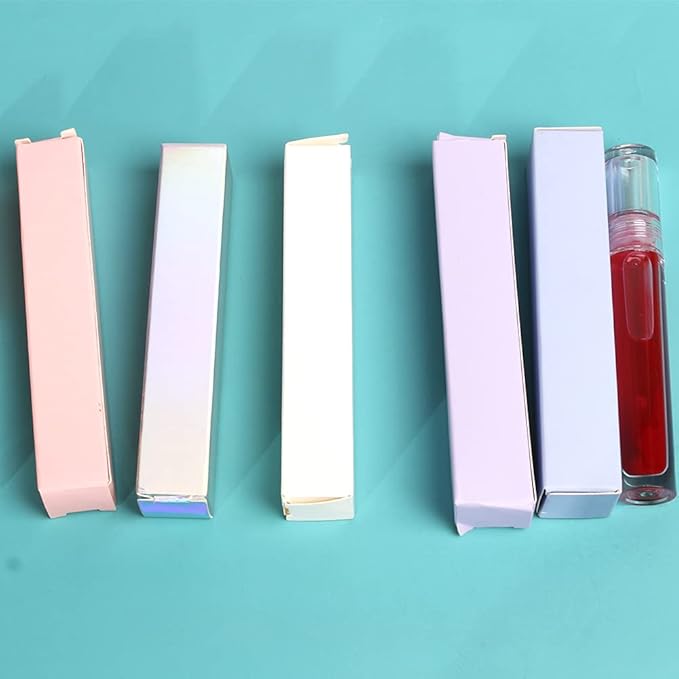 COSIDEA 50 PCS Empty Black Lip Gloss Boxes W21 xW21 xH121mm / 0.83*0.83*4.76 inch, Cosmetic Perfume / Mascara Box Packaging for Small Business Wholesale, small Kraft Paper Box Luxury Holder Wrapping