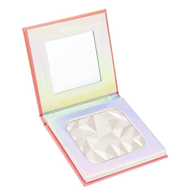 Highlighter Makeup Palette,holographic packaging with Mirror Cosmetics Vegan, Cruelty Free and Hypoallergenic 6 color Pigmented Face (Highlighters-01)