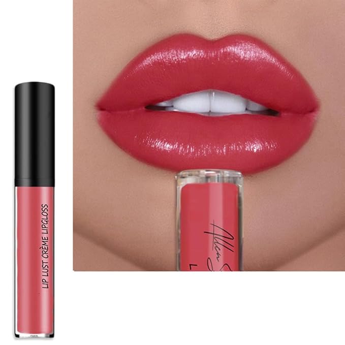 12 Colors Cream Texture Lipstick,Waterproof Creamy Lip Gloss,Non-Stick to Cup Non-Fading Long-Lasting Moisturizing Velvet Liquid,Hydrating Lip Natural Jelly Lipstick(01#,0.2Fl Oz/6ml)