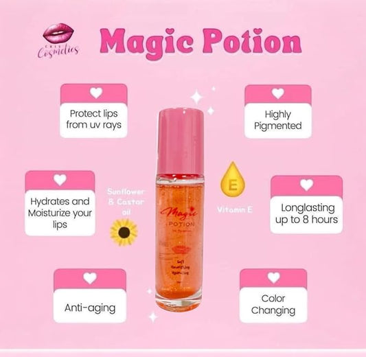 Cris Cosmetics MAGIC POTION Color Changing Lip Gloss, 10ml