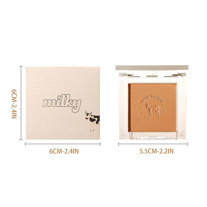 Blush Palette, Milk Galaxy Soft Mist Blush Monochrome Blush Palette Matte Vitality Nude Makeup Rouge Repair Blush Portable Daily Light Makeup Pink Tender Girl Beautiful Woman (Oat sweet milk)
