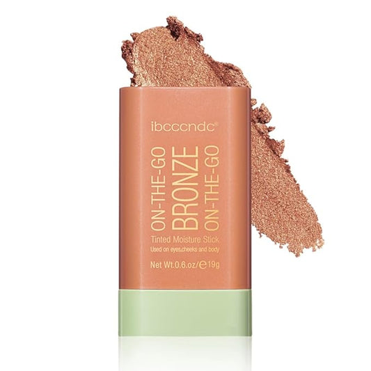 Cream Contour Stick, Face Shimmer Bronzer Stick, Blendable Natural Glow Highlighter Makeup Stick, Multi-Use Tinted Solid Moisturizer Stick,Body Face Illuminator Luminizer,03 Rich Glow