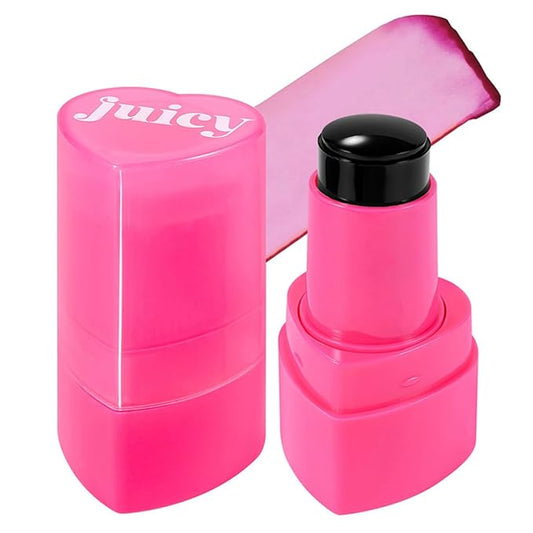 5 Colors Hydrating Lip & Cheek Tint, Long-Lasting Jelly Blush Stick with Cooling Effect, Watercolor-Like Finish (# 02)