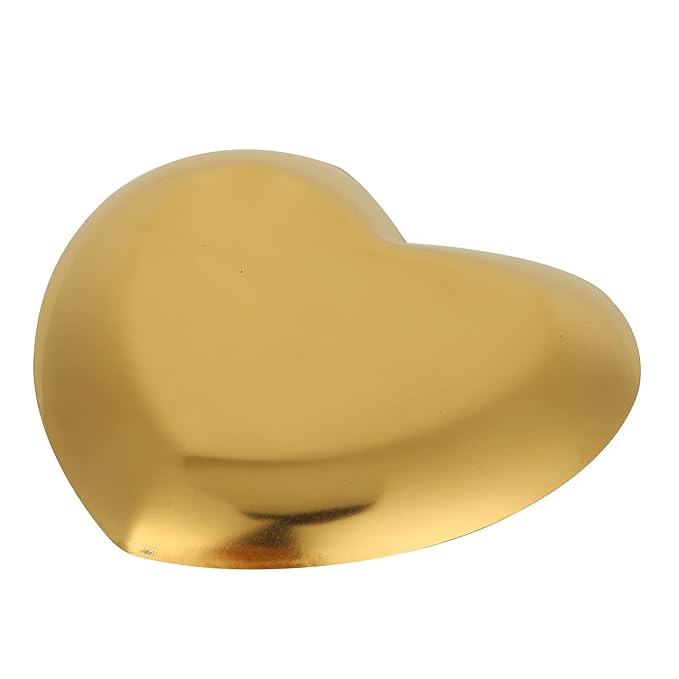 Heart Shaped Makeup & Nail Art Mixing Palette - Stainless Steel DIY Paint Color Mixing Tray - Resin (Gold)