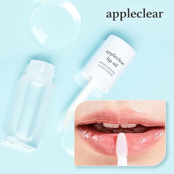 NOONI Korean Lip Oil Trio Gift Set + Korean Vegan Appleseed Lip Oil - Appleclear, Bundle