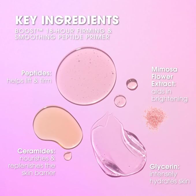 Beautyblender Boost 18-hour Firming & Smoothing Peptide + Ceramide Primer, Skincare Benefits with Powerful Long Lasting Makeup Properties, Cool Gripping Makeup Base Prep