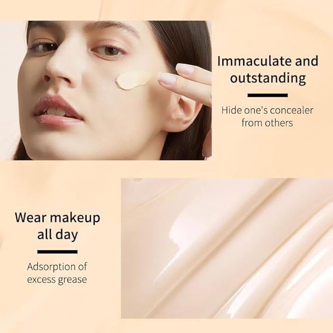 Color Correcting CC Cream, 2 Colors Natural & Ivory SPF 50 CC Cream Foundation Full-Coverage Concealer Invisible Pore Evens Skin Tone Hydrating Lightweight Long Lasting Waterproof 1.05 fl oz