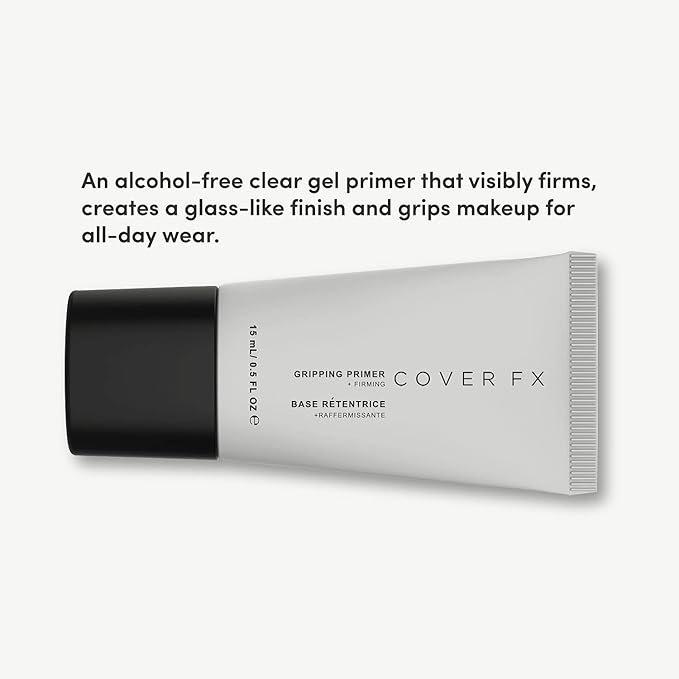 Cover FX Makeup Foundation Gripping Primer, Tighten & Firm Skin Complexion - Travel Size, 0.5 Fl Oz