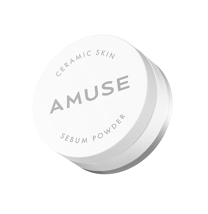 AMUSE SEOUL NEW Ceramic Skin Sebam Powder 2 Colors (Clear/Violet)】 Amuse Nosebum Pores & Sebum Cover Texture Cover Smooth Skin Adhesion Base Makeup Finish Powder Korean Cosmetics Vegan Wonyon