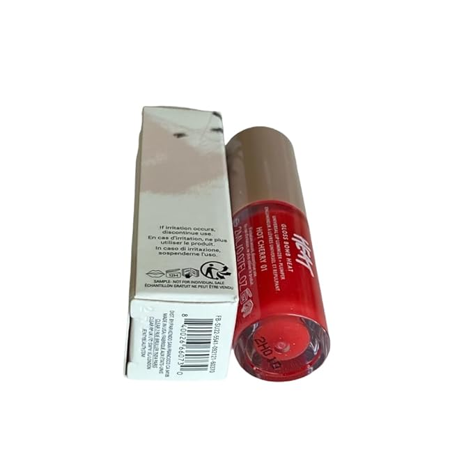FENTY BEAUTY Gloss Bomb Heat Universal Lip Luminizer and Plumper Travel 2ml (Hot Cherry, .07OZ)