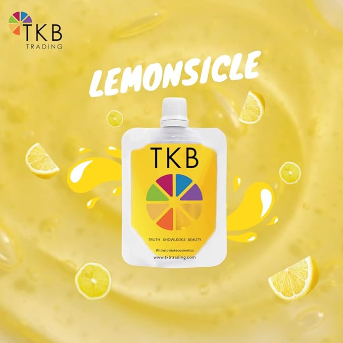 TKB Jelly Gloss (Flexagel)| Lip Gloss Base for DIY Lip Gloss| Ready-to-Wear| Moisturizing, High Shine, Fruity Scent, Vegan, Gluten and Cruelty free| Made in USA (Lemonsicle, 1oz (30gr))