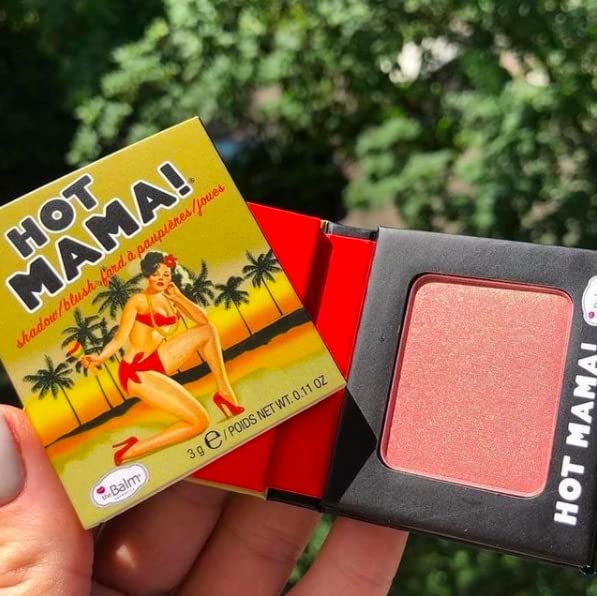 theBalm Hot Mama! Shadow/Blush, Subtle Highlighter, Travel-Size (Pack of 2)