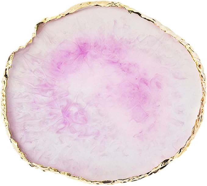 Nail Art Palette Stone,Resin Nail Art Palette,Nail Art Painting Mixed Color Palette Gold Edge Nail Gel Color Makeup Display