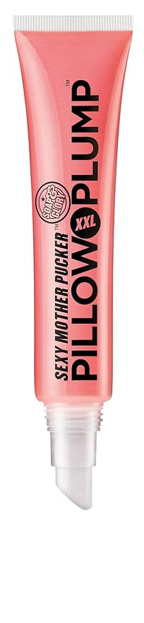 Soap & Glory SMP XXL Pillow Plump Lip Gloss - Hydrating, Plumping Lip Gloss for Full, Volumized Lips - Lip Plumper Gloss + Chocolate Orange Scent with Vegan Formula in Pinkwell (10ml)