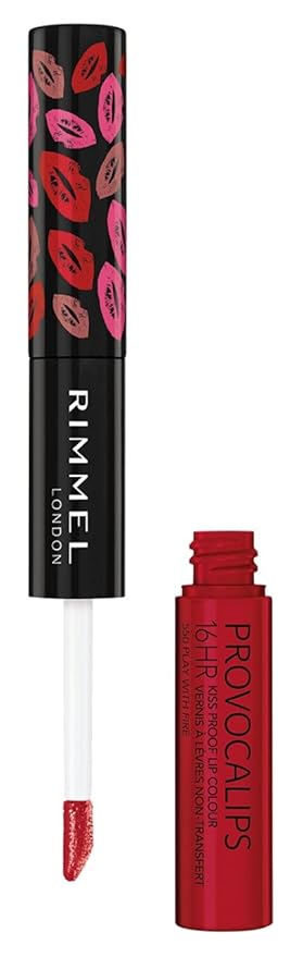 Rimmel London Provocalips 16hr Kiss-Proof Lip Color Bundle - 430 Wish Upon A Berry & 550 Play With Fire, 14 fl.oz. Each