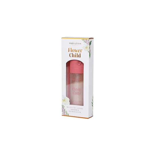 Profusion Cosmetics Petal Perfect Face and Body Highlighter, Non Sticky Buildable Luminizer with Sponge Applicator for Vibrant Glowing Skin (Flower Child (Bronze Gold), 1)