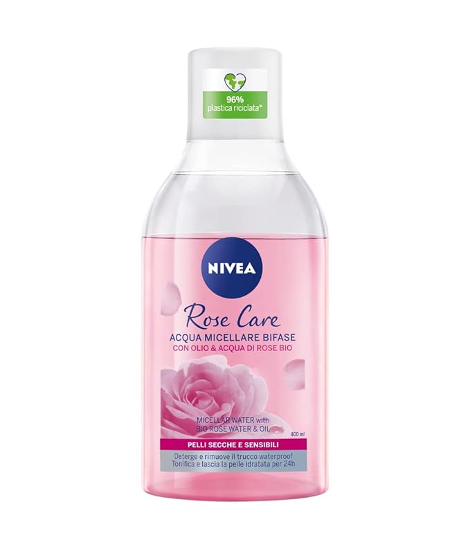 NIVEA MicellAIR Rose Water & Oil Skin Breathe Micellar Rose Water Face Cleansing - All skin types 400 ml