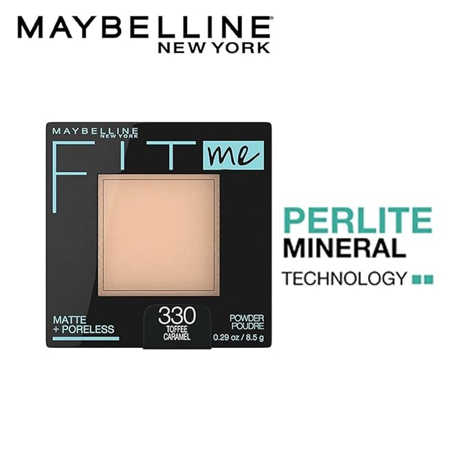 Maybelline Fit Me Matte + Poreless Pressed Face Powder Makeup, Toffee, 1 Count (Pack of 2)