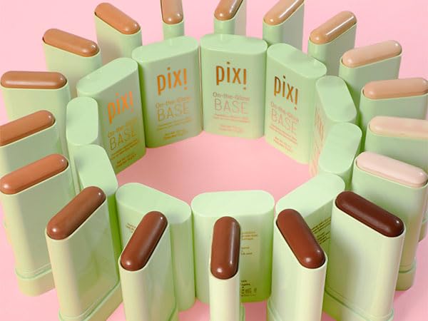 Pixi Beauty On-the-Glow Base| Tinted Moisturizer Foundation Stick | Honey: Medium, tan shade| 0.6 oz / 19g