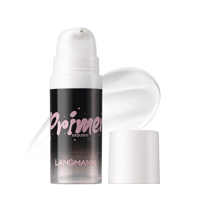 LANGMANNI Matte Grip Face Primer, Transparent Skin Perfecting Hydrating Gel Primer Essential for Longlasting Perfection Face Makeup (0.33 Fl Oz, 1)