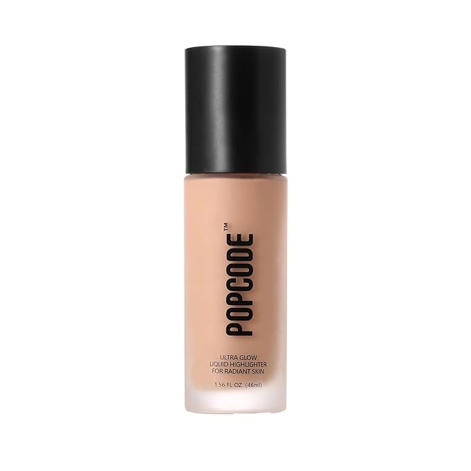 Ultra Glow Liquid Highlighter Makeup for A Glowing Skin, Soft-Focus Look, Enriched with Hydrating Squalane Oil - Wear Alone or Under Makeup, Vegan & Cruelty-Free(1.56 oz)